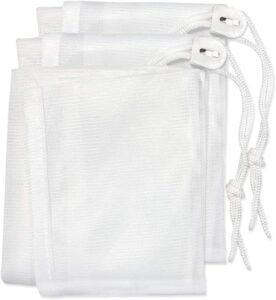 fine mesh bag replacement with pull & lock for pool leaf vacuum, leaf eater, leaf catcher, leaf gulper, leaf bagger, leaf master, universal fit (2-pcs)