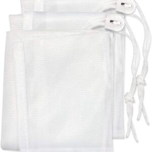 Fine Mesh Bag Replacement with Pull & Lock for Pool Leaf Vacuum, Leaf Eater, Leaf Catcher, Leaf Gulper, Leaf Bagger, Leaf Master, Universal Fit (2-Pcs)