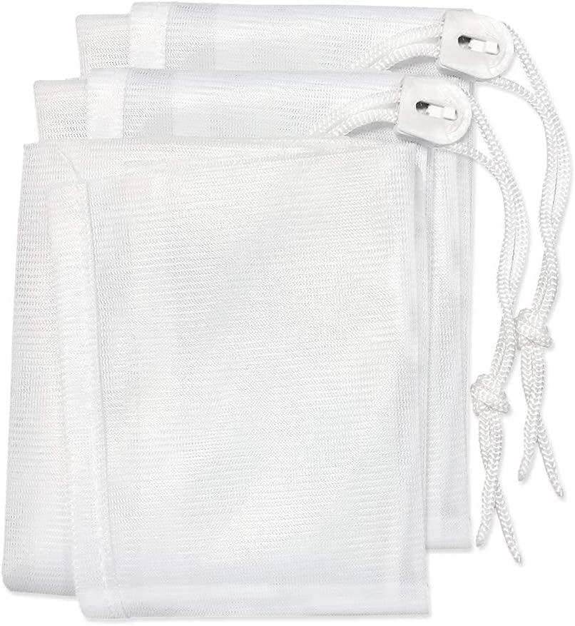 Fine Mesh Bag Replacement with Pull & Lock for Pool Leaf Vacuum, Leaf Eater, Leaf Catcher, Leaf Gulper, Leaf Bagger, Leaf Master, Universal Fit (2-Pcs)