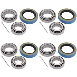 applianpar pack of 4 trailer hub bearings kit l68149 l44649 for 3500 1.719 inch spindle 84 axle