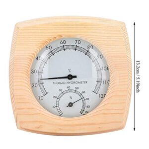 Wood Sauna Thermometer, Sauna Room Hygrometer Thermometer Digital Sauna Temperature Meter Humidity Meter Used in Sauna Room, Bathroom, Sweat Stream Room etc