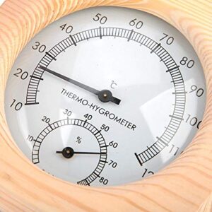 Wood Sauna Thermometer, Sauna Room Hygrometer Thermometer Digital Sauna Temperature Meter Humidity Meter Used in Sauna Room, Bathroom, Sweat Stream Room etc