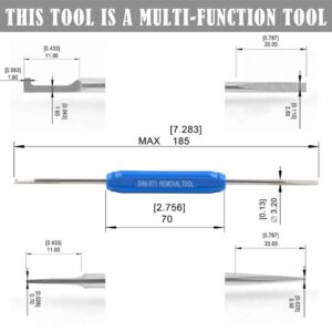 JRready DT series Solid contacts Pin removal tool DRK-RT1, Deutsch Connector Removal Tool, 90 Degree Hook+ Standard Flat Head Screw Driver, suitable for DT, DTM, DTV, DRB, DRCP and STRIKE connectors