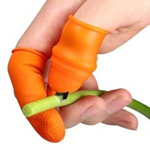 Fruit and Vegetable Picking Potted Plants Trim Silicone Thumb Knife Set Picking Portable Knife Garden Tools (1)