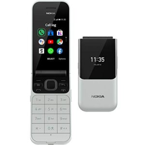 nokia 2720 flip dual-sim 4gb rom + 512mb ram (gsm only | no cdma) factory unlocked 4g/lte keypad phone - (gray) - international version