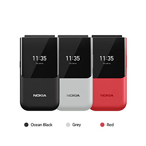 Nokia 2720 Flip Dual-SIM 4GB ROM + 512MB RAM (GSM Only | No CDMA) Factory Unlocked 4G/LTE Keypad Phone - (Gray) - International Version