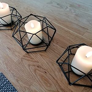 Eywamage Timer Flameless Votive Candles 2 inch x 3 inch , Flickering Small LED Pillar Candles Batteries Included, Ivory Christmas Home Decor 6 Pack with 5 hours timer