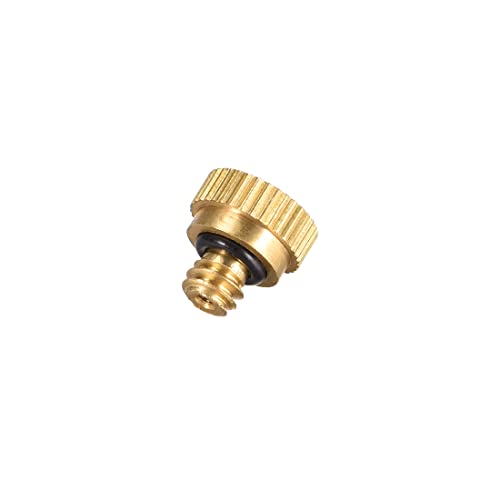 uxcell Brass Misting Nozzle - 10/24 UNC 0.3mm Orifice Dia Replacement Heads for Outdoor Cooling System