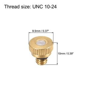 uxcell Brass Misting Nozzle - 10/24 UNC 0.3mm Orifice Dia Replacement Heads for Outdoor Cooling System