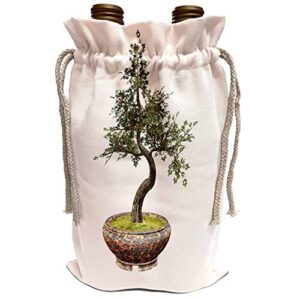3drose boehm graphics bonsai - a cherry tree bonsai with green leaves - wine bag (wbg_179993_1)