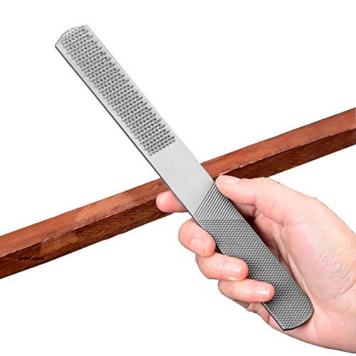 ANDGOO (2 Pack) 4 Way Wood Rasp File, Premium Grade High Carbon Hand File and Round Rasp, Half Round Flat & Needle Files. Best Wood Rasp Set for Sharping Wood and Metal Tools