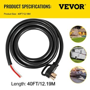 Mophorn 40Ft 50Amp Generator Extension Cord 6 Gauge STW 6/3+8/1 Generator Cord Generator Power Cord N14-50P to Bare Wire Cut Wire Cord Extension Power Cord RV Motor Home Generator Portable