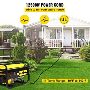 Mophorn 40Ft 50Amp Generator Extension Cord 6 Gauge STW 6/3+8/1 Generator Cord Generator Power Cord N14-50P to Bare Wire Cut Wire Cord Extension Power Cord RV Motor Home Generator Portable