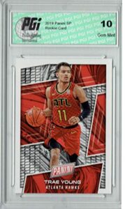 trae young 2019 panini vip #ty sp rookie card pgi 10