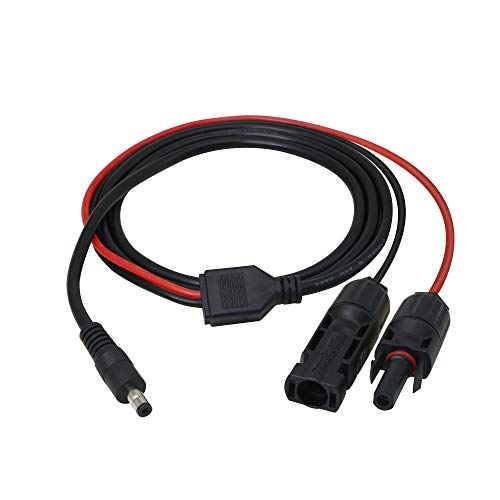 CERRXIAN 1.5m 16AWG to DC 5.5mm x 2.1mm Male Solar Power Extension Cable for Solar Panel and Portable Generator