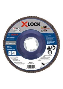bosch fdx2745080 1-piece 4-1/2 in. x-lock flap disc 80 grit compatible with 7/8 in. arbor type 27 for applications in metal blending and grinding