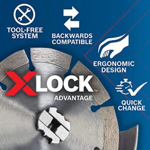 BOSCH FDX2745080 1-Piece 4-1/2 In. X-LOCK Flap Disc 80 Grit Compatible with 7/8 In. Arbor Type 27 for Applications in Metal Blending and Grinding