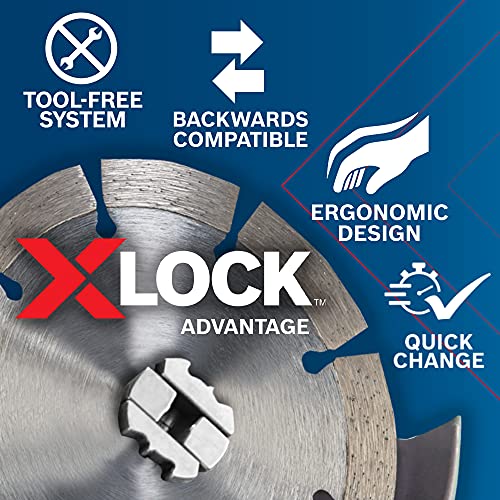 BOSCH FDX2745080 1-Piece 4-1/2 In. X-LOCK Flap Disc 80 Grit Compatible with 7/8 In. Arbor Type 27 for Applications in Metal Blending and Grinding