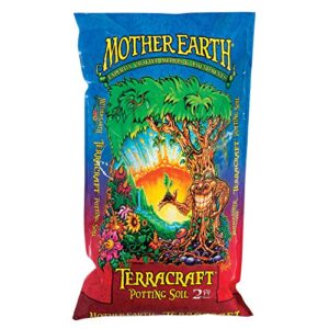 mother earth products mother earth terracraft potting soil with peat moss, perlite, and earthworm castings, for outdoor and indoor plants, 2 cu. ft.