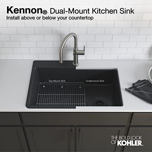 Kohler 28002-1-CM1 K-28002-1-CM1 Kennon Kitchen Sink, 33 in, Matte Black