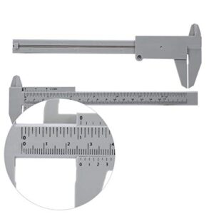 150MM Vernier Caliper, Plastic Vernier Calipers with Inch/MM Conversion Eyebrow Tattoo Permanent Make Up Micrometer Measurement Tool