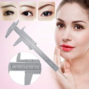 150MM Vernier Caliper, Plastic Vernier Calipers with Inch/MM Conversion Eyebrow Tattoo Permanent Make Up Micrometer Measurement Tool