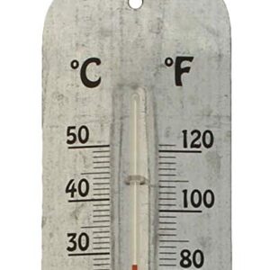 Bjerg Instruments Galvanized Steel Large Outdoor Thermometer 11.65 Inch Wall Thermometer