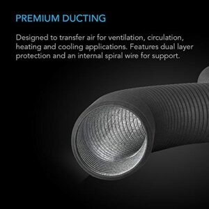 AC Infinity Flexible 6-Inch Aluminum Ducting, Heavy-Duty Four-Layer Protection, 8-Feet Long for Heating Cooling Ventilation and Exhaust