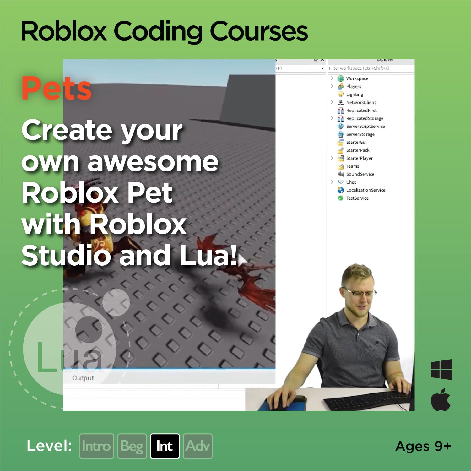 CodaKid Roblox Coding, Award-Winning, Coding for Kids, Ages 9+ with Online Mentoring Assistance, Learn Computer Programming and Code Fun Games with Lua and Video Game Programming Software (PC & Mac)