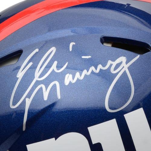 Eli Manning New York Giants Autographed Riddell Speed Pro-Line Helmet - Autographed NFL Helmets