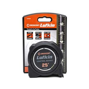 Crescent Lufkin 1-3/16 x 25' Command Control Series Black Clad Tape Measure - L1025CB