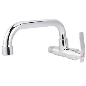 g1/2inch cold water tap wall mounted silver single washing basin sink faucet for home kitchen, 360° rotate, sliver