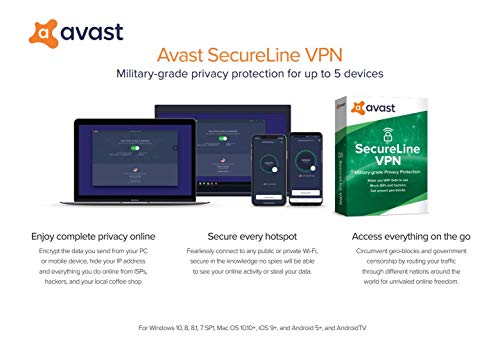 Avast SecureLine VPN 2023 | 10 Devices, 1 Year [PC/Mac/Mobile Download]