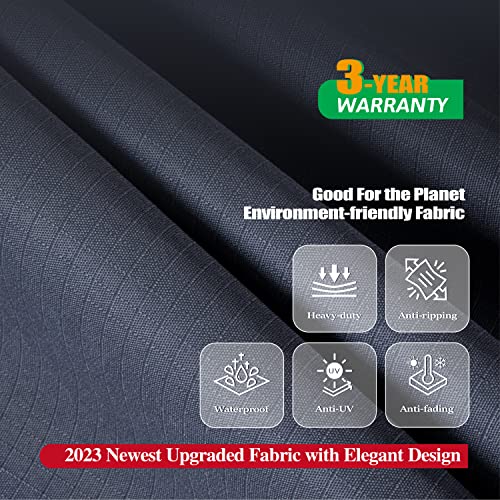 Patio Chair Covers, Deep Seat Lounge Chair Dining Chair Cover, Heavy Duty Waterproof UV Resistant Outdoor Furniture Cover, Grey, 35"W x 39"D x 36"H