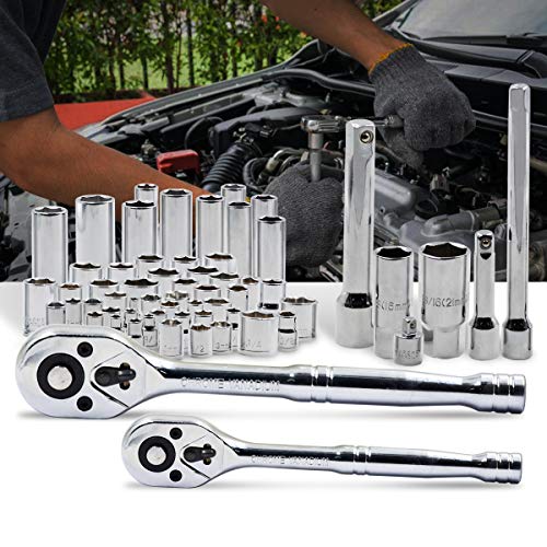 Prostormer 240-Piece Mechanics Hand Tool Set, General Assorted SAE/Metric Sockets and Wrenches Automotive Repair Tool Kit with Plastic Storage Toolbox