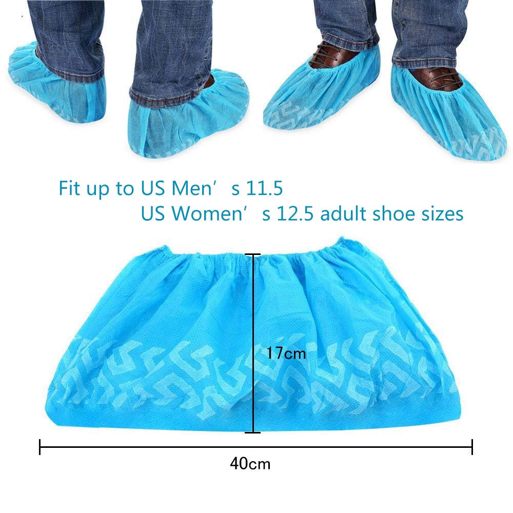 Disposable Boot & Shoe Covers 200 Pack (100 Pairs) | Non-Slip, Durable, Indoor | Protect Your Home, Floors and Shoes