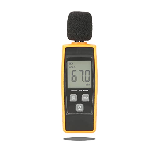 Decibel Meter, Digital Sound Level Meter Sound Noise Meter with 30 to 130 dBA Measuring Range, Data Hold, Digital Noise Meter Decibel Monitoring Tester for Home Factories