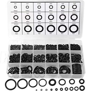 770pcs rubber o ring assortment kits 18 sizes sealing gasket washers made of nbr by hongway for car auto vehicle repair, professional plumbing, air or gas connections