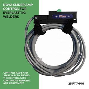 NOVA Slider Amp Control for Everlast TIG Welders, 7-pin female plug, 22k 25k, 25ft