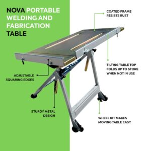 NOVA Portable Welding and Fabrication Table Adjustable Tilt Heavy Duty