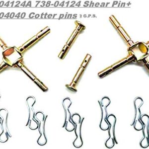 Gavin parts shop 738-04124A Shear Pins & 714-04040 Cotter Pins for MTD Cub Cadet Snow Blower 10 Set (0.25" x 1.5")