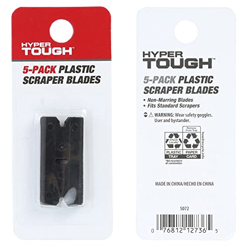Hyper Tough 5 Piece Plastic Scraper Blades