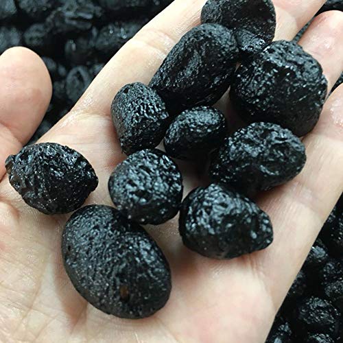 BaaSid Unique Stones, Natural Stone Meteorite Black Tektite Specimen 6Pcs