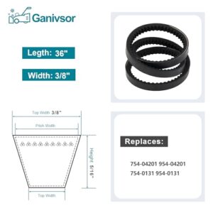 Ganivsor Replacement Snowthrowers Drive Belt for MTD Troy-Bilt Storm 754-04201 954-04201 2410 2620 2840 3090