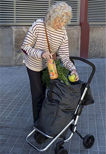 Playmarket Playcare Folding Shopping Cart with Swivel Wheels, Navy