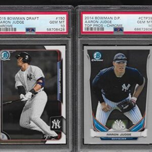 PSA 10 AARON JUDGE 2 BOWMAN CHROME ROOKIE CARD LOT GRADED PSA GEM MINT 10 YANKEES SUPERSTAR MVP HOMERUN KING