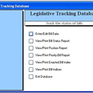 Legislative Tracking Database