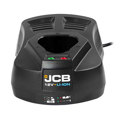 JCB Tools - JCB 12V Lithium-Ion Battery Charger, For JCB 12V Batteries and Tool Range of Drill Drivers and Impact Drivers