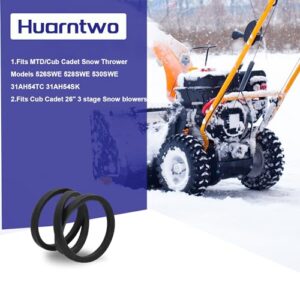 Huarntwo 754-04195 954-04195A Auger Drive Belt for MTD Troy Bilt Cub Cadet Snow Thrower(1/2" x 37")