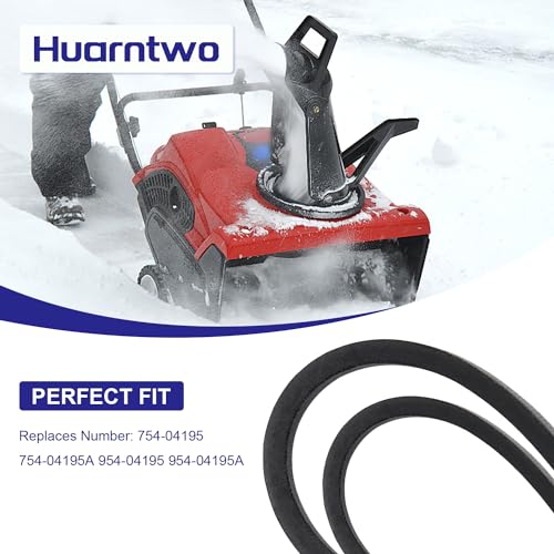 Huarntwo 754-04195 954-04195A Auger Drive Belt for MTD Troy Bilt Cub Cadet Snow Thrower(1/2" x 37")